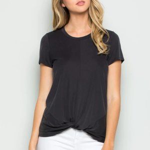 New COA Luxurious Twist Front Top in Black sz M